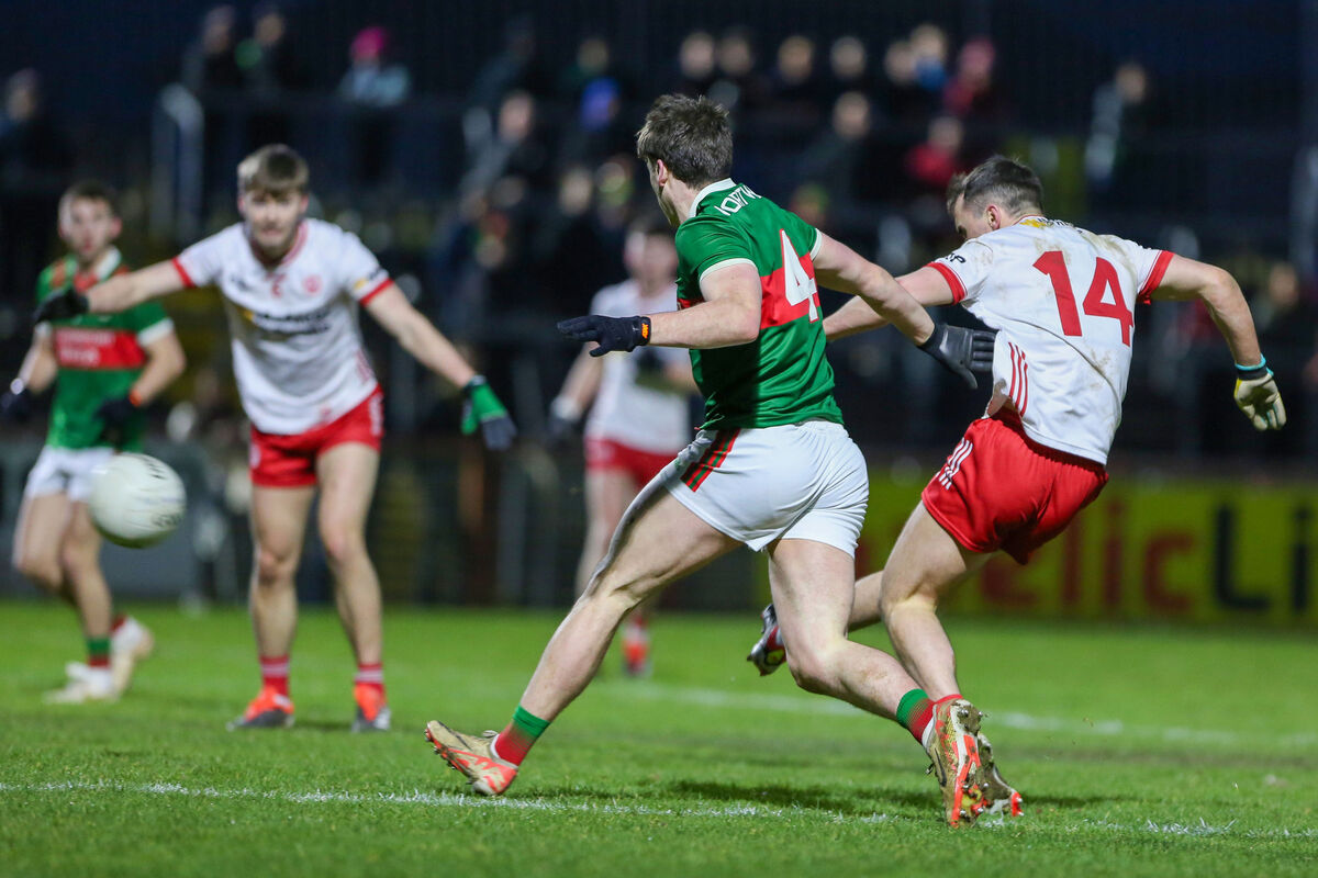 Tyrone's Darragh Canavan scores a goal. Pic Credit: Lorcan Doherty, Inpho. Tyrone's Darragh Canavan scores a goal. Pic Credit: Lorcan Doherty, Inpho.