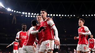 <p>ON THE MARCH: Arsenal's Kai Havertz celebrates scoring their side's second goal of the game. Pic: John Walton, PA Wire.</p>