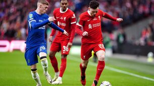<p>Andy Robertson played 87 minutes at Wembley (Nick Potts/PA)</p>