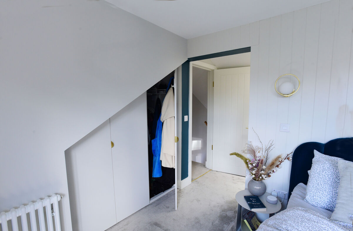 Inside: Light floods in via the upstairs landing from the chimney-breast skylight. Picture: Moya Nolan Inside: Light floods in via the upstairs landing from the chimney-breast skylight. Picture: Moya Nolan