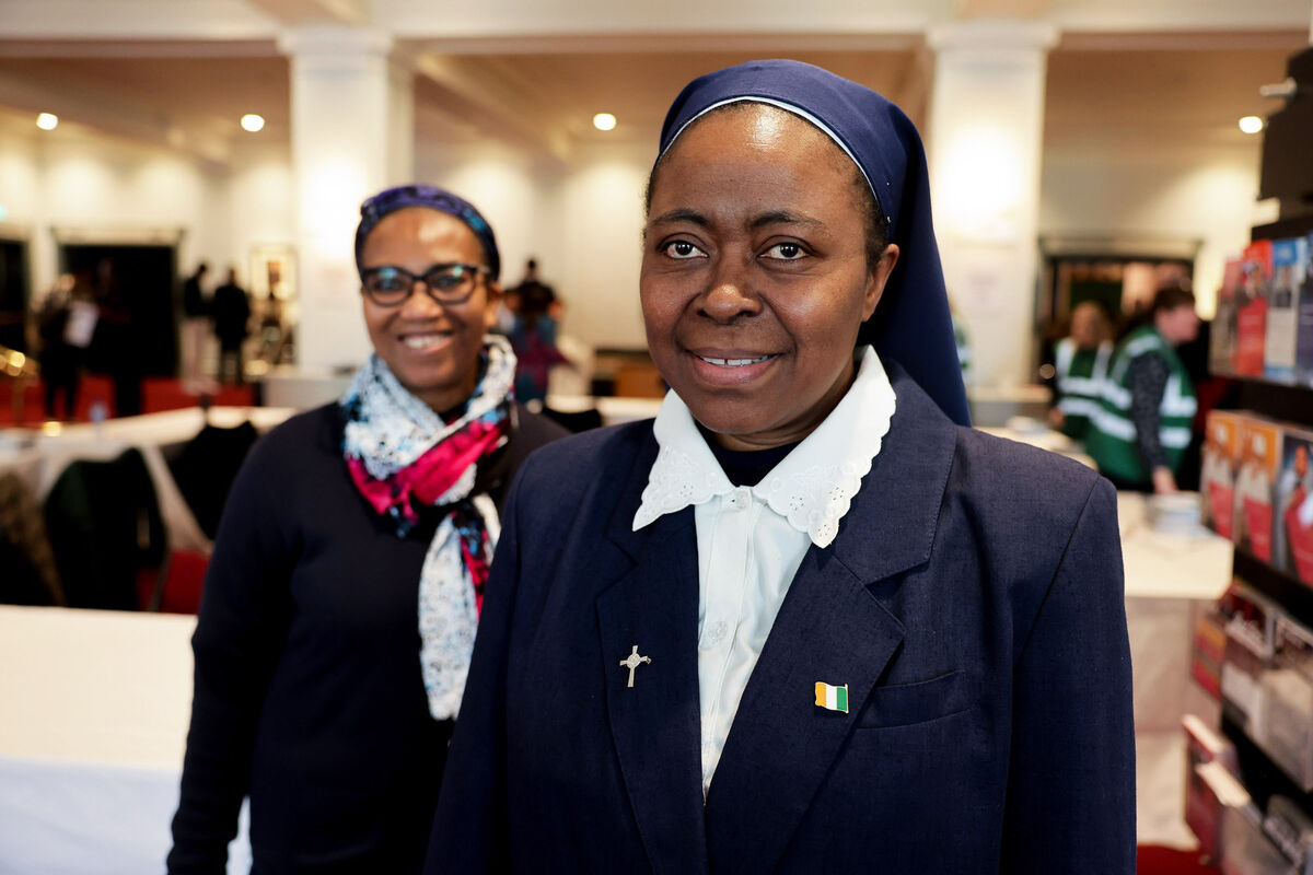 Sister Christiana Ajagu, a member of the Missionary Sisters of the Holy Rosary, right, with Sister Euphemia Okbaneje at the Irish citizenship ceremonies in Dublin on Monday. Picture: Maxwell’s Sister Christiana Ajagu, a member of the Missionary Sisters of the Holy Rosary, right, with Sister Euphemia Okbaneje at the Irish citizenship ceremonies in Dublin on Monday. Picture: Maxwell’s