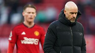 <p>NO DAY OFF: Manchester United manager Erik ten Hag after their defeat to Fulham. Photo credit: Mike Egerton/PA Wire.</p>