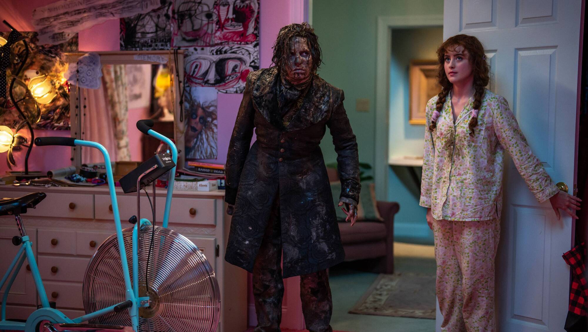 Cole Sprouse stars as The Creature and Kathryn Newton as Lisa Swallows in Lisa Frankenstein. Picture: Michele K. Short / © 2024 FOCUS FEATURES LLC 