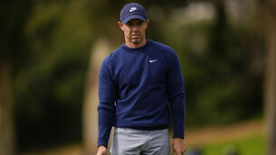 <p>SO, THERE'S A CHANCE? Rory McIlroy, of Northern Ireland, waits to putt on the ninth green during the final round of the Genesis Invitational. Pic: Ryan Sun, AP</p>