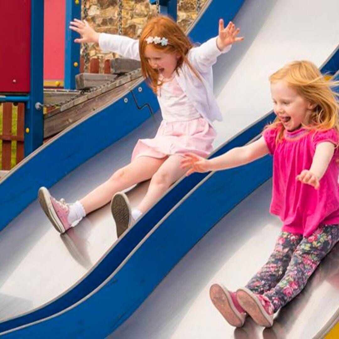 Druids Glen has walking trails, an outdoor playground, and a swimming pool.