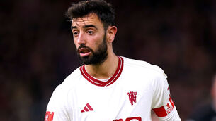 <p>Manchester United's Bruno Fernandes. Erik ten Hag has called on Fulham to apologise for appearing to mock the playmaker. Pic: Mike Egerton/PA Wire.</p>