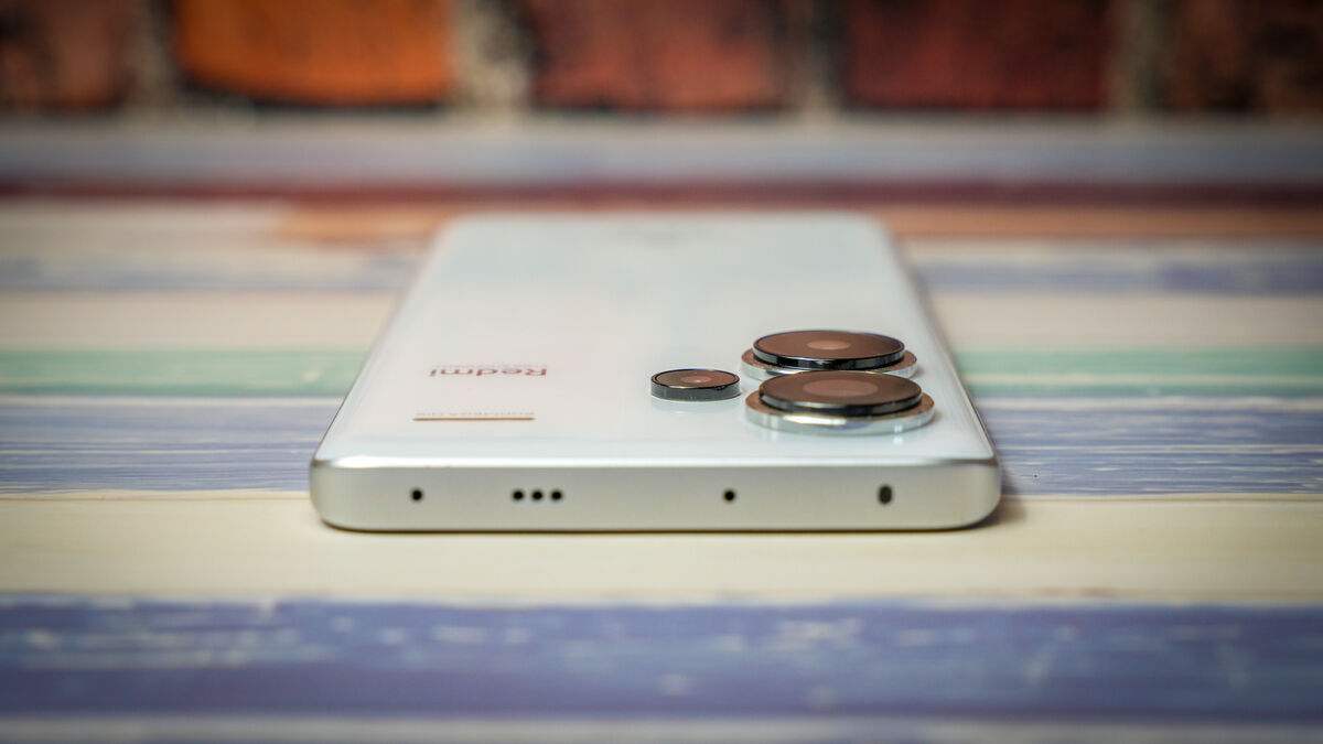 The Redmi Note 13 Pro+ has stereo speakers with support for Dolby Atmos. Picture: Noel Campion.