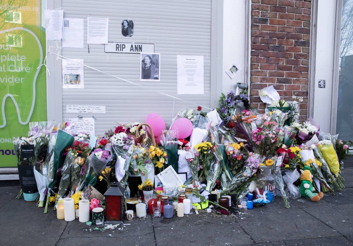 Flowers close to the scene where Ann Delaney was found dead in Dublin. Flowers close to the scene where Ann Delaney was found dead in Dublin.