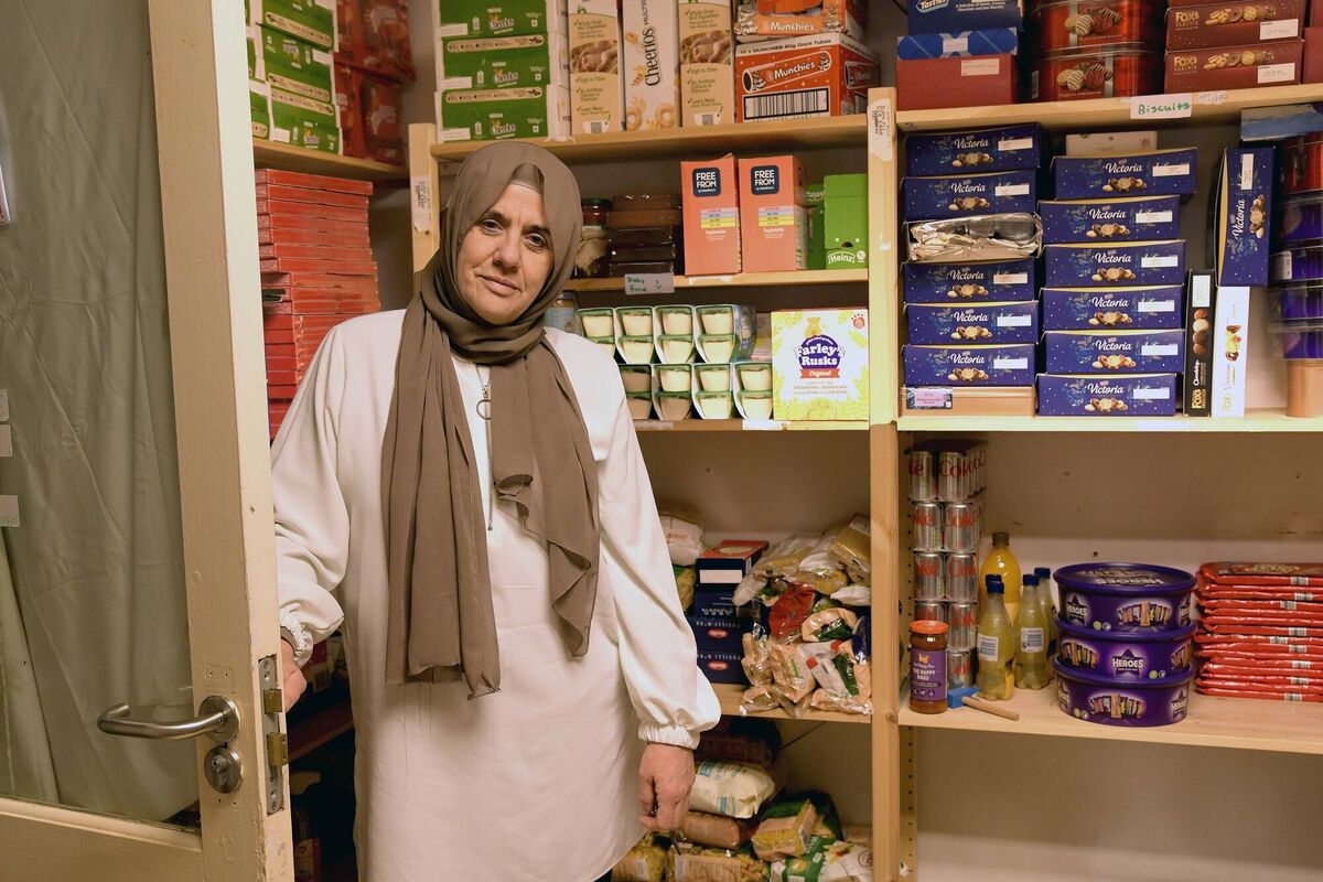  Lorraine O'Connor founder of the Muslim Sisters of Éire in the organisation's storeroom. Photograph Moya Nolan