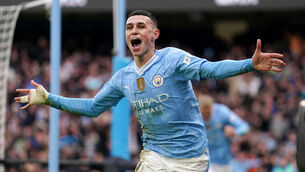 <p>BIG INPUT: Manchester City's Phil Foden celebrates. Pic: Mike Egerton, PA Wire.</p>