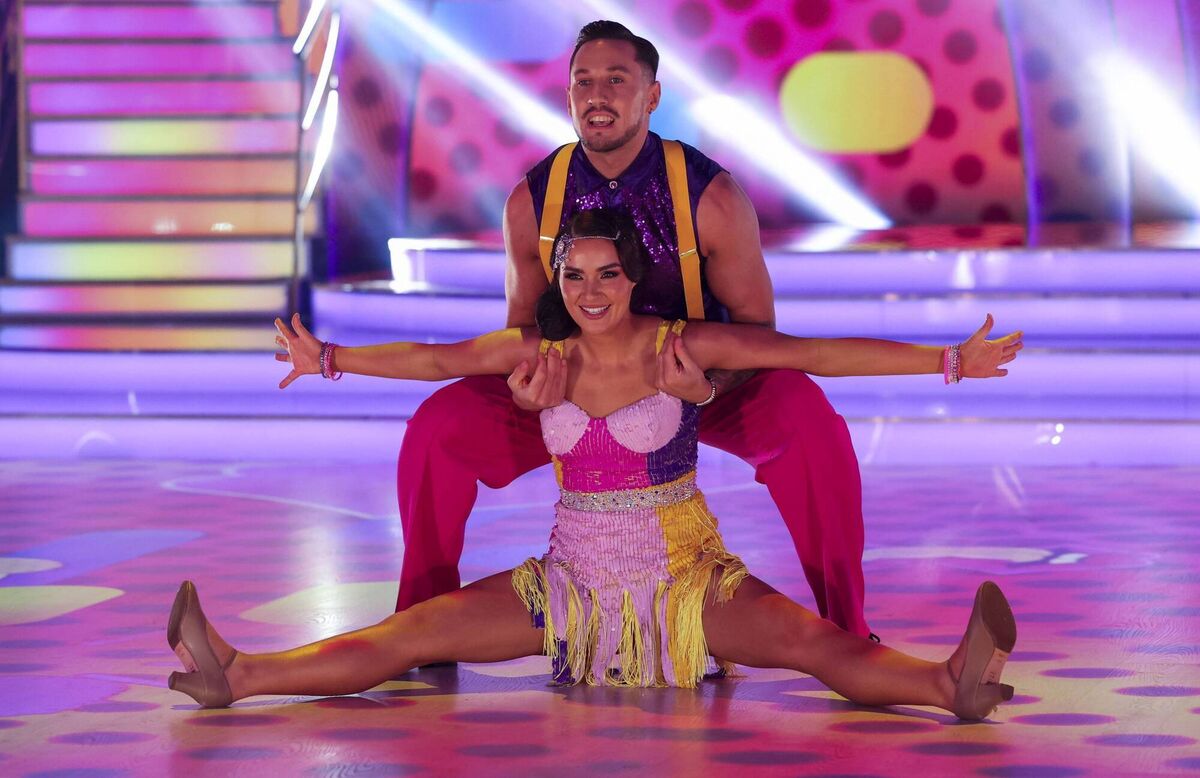 Radio and TV Presenter Laura Fox with her partner Denys Samson. Picture: Kyran O’Brien/kobpix 