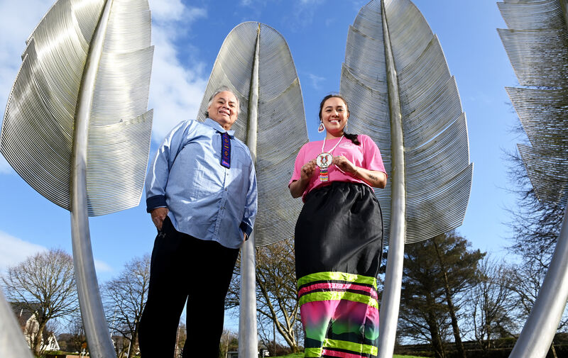 Skylee with her father Dion Glass.
