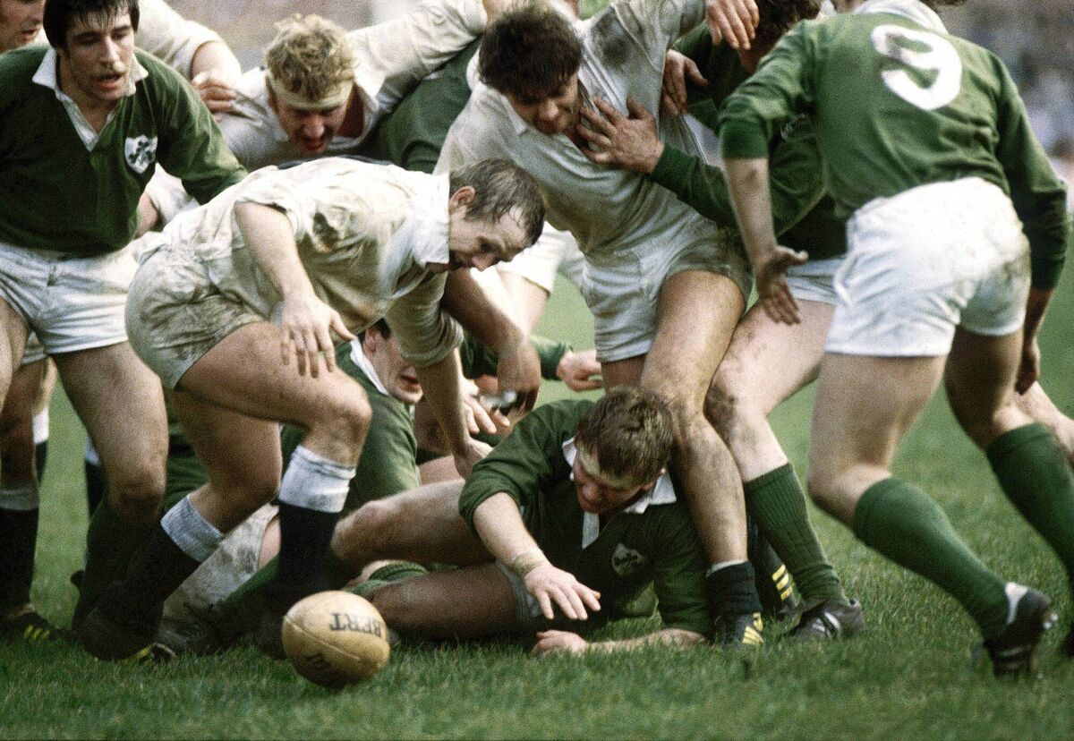 1982: Peter Wheeler of England competes for the ball during the Five Nations. Pic: Adrian Murrell, Allsport.