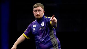 <p>RAPID GROWTH: Luke Littler celebrates during his match against Michael Smith (not pictured) on night five of the 2024 BetMGM Premier League.</p>