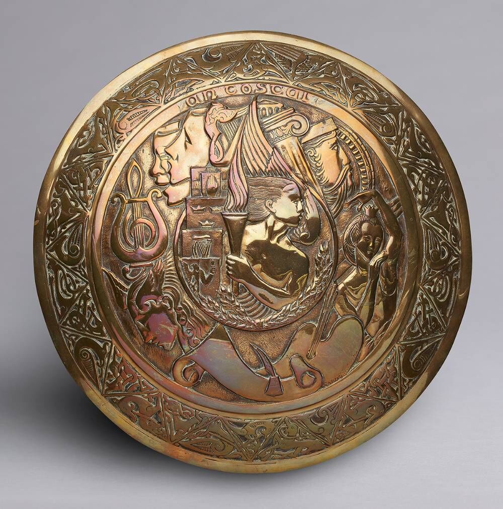 The An Tostal commemorative plaque by Gabriel Hayes.