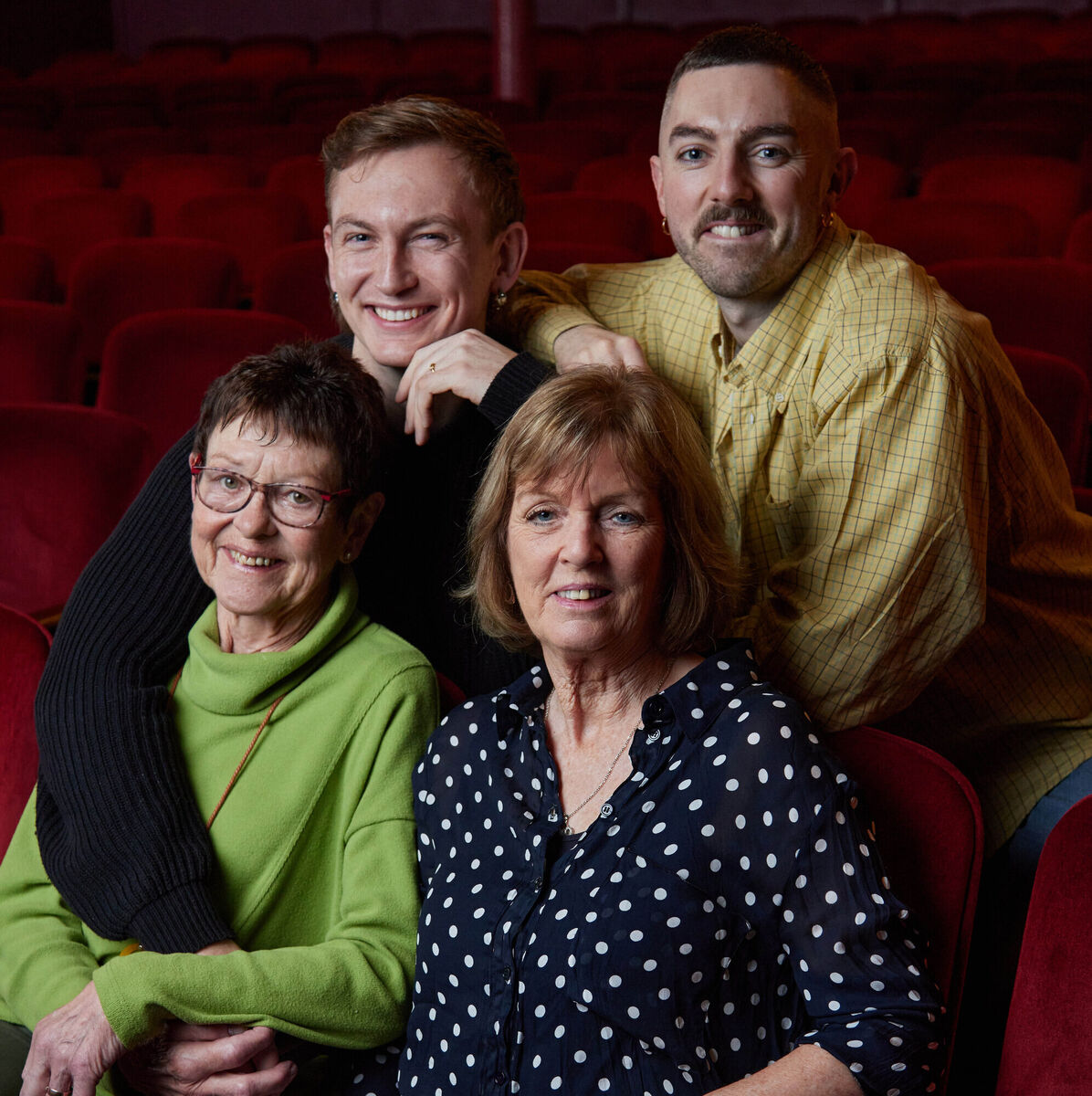 PJ Kirby with his mam Nuala Kirby, and Kevin Twomey with his mam Phil Twomey. Picture: Miki Barlok