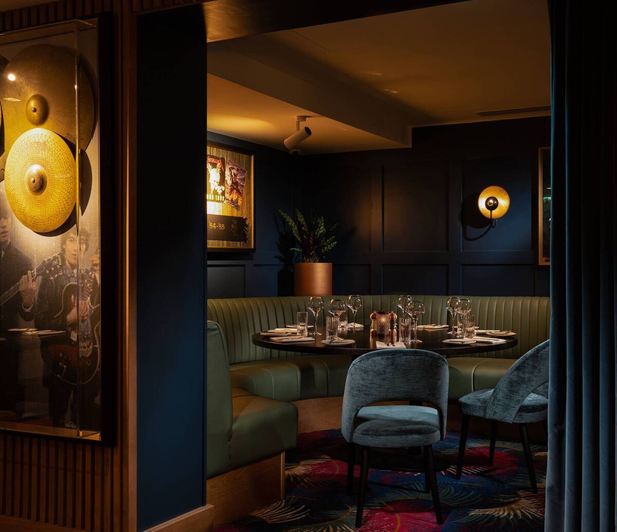 Private dining area in Hard Rock Hotel, Dublin