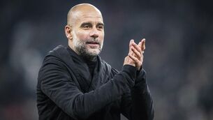 <p>ONCE LAST DANCE: Pep Guardiola will face Jurgen Klopp for the final time with the German as the Liverpool manager this weekend.Pic: Mads Claus Rasmussen/Ritzau Scanpix via AP</p>