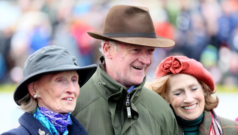 LIKE MOTHER..: Trainer Willie Mullins with his mother Maureen. This year's National Hunt Chase will be run in her honour on the opening day of the Cheltenham Festival. 