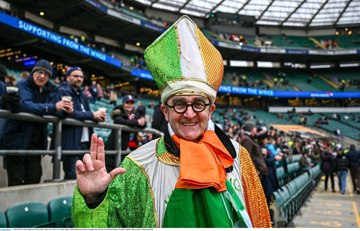 Ireland supporter Dermot Keaney before the match. Photo by Harry Murphy/Sportsfile
