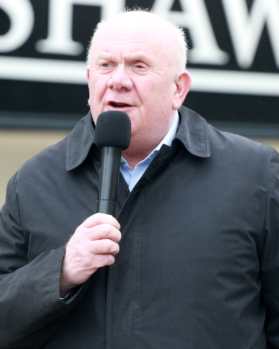 Jackie Cahill addresses the crowd. Picture: Brendan Gleeson