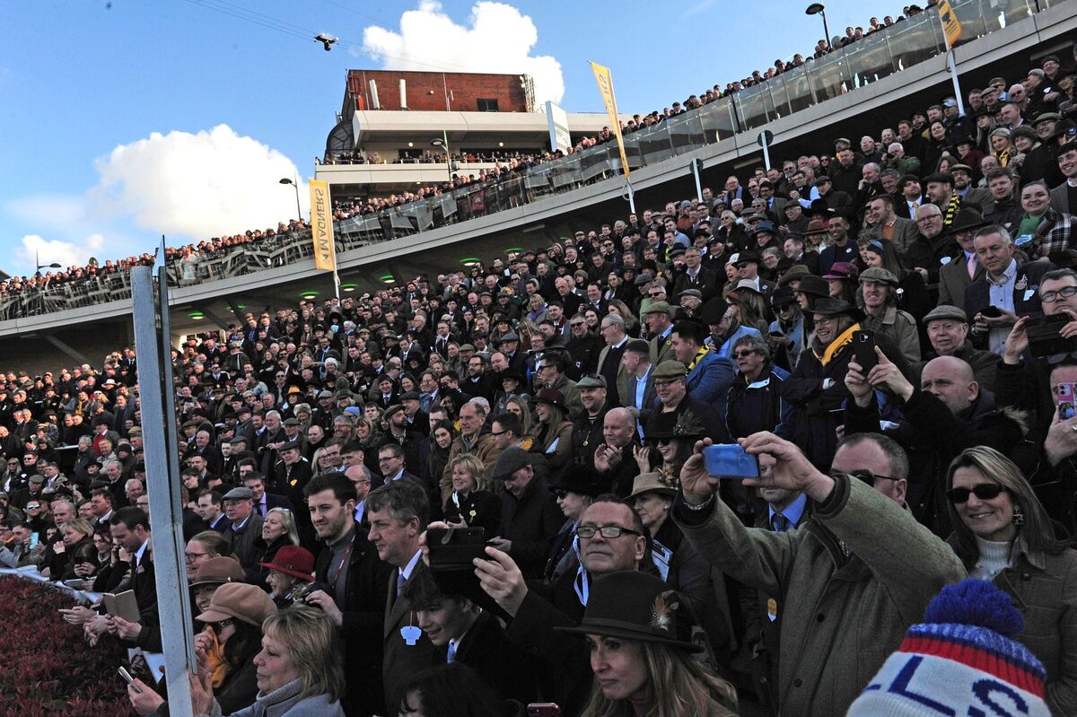 The crowd watch the racing action. Picture: Healy Racing 