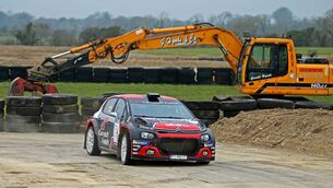 <p>MOTORSPORT: Jonny Greer/Niall Burns (Citroen C3 Rally2) won the Race and Rally Stages in Bishopscourt. Picture: nirallychampionship.com.</p>