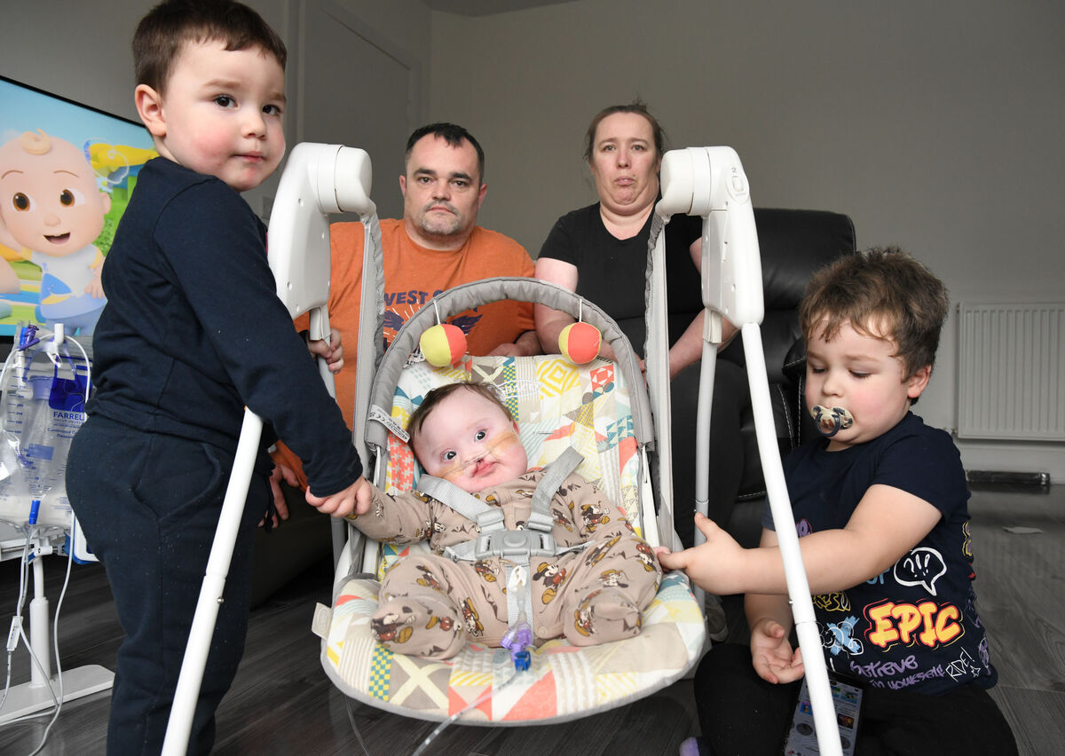 Nicola and Nickey Higgins from with their sons Dylan 4, Joseph, 2 and baby Nickey, nine months. Picture: Moya Nolan Nicola and Nickey Higgins from with their sons Dylan 4, Joseph, 2 and baby Nickey, nine months. Picture: Moya Nolan