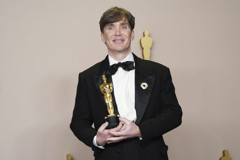 Cillian Murphy poses in the press room. Picture: Jordan Strauss/Invision/AP