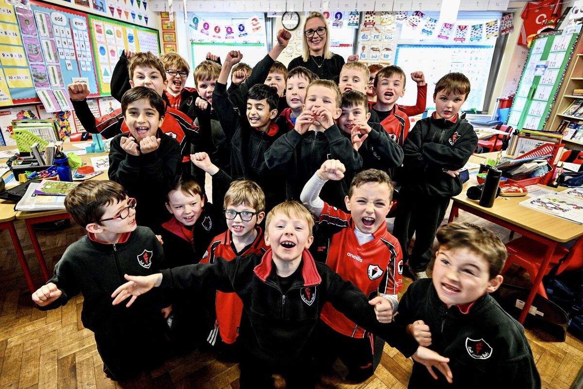 Pupils from Louise Barrett’s first class in St Anthony’s boys primary school, Ballinlough, are overjoyed for past pupil, Cillian Murphy on his Oscar Win.