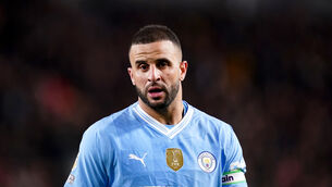 Manchester City’s Kyle Walker has praised referee Michael Oliver (John Walton/PA)