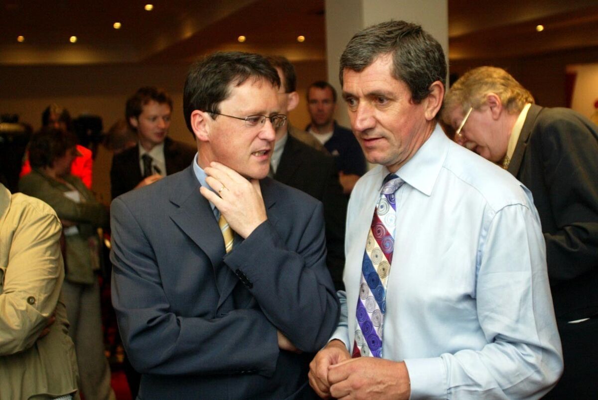 George Lee and Charlie Bird at the press conference of the report on National Irish Bank LTD and National Irish Bank financial services LTD. Picture: Collins Agency George Lee and Charlie Bird at the press conference of the report on National Irish Bank LTD and National Irish Bank financial services LTD. Picture: Collins Agency
