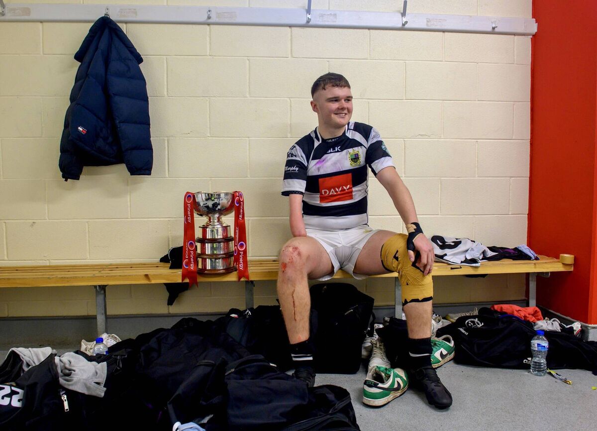 Oscar Squires, PBC in the dressing room after their victory. Pic: Dan Linehan
