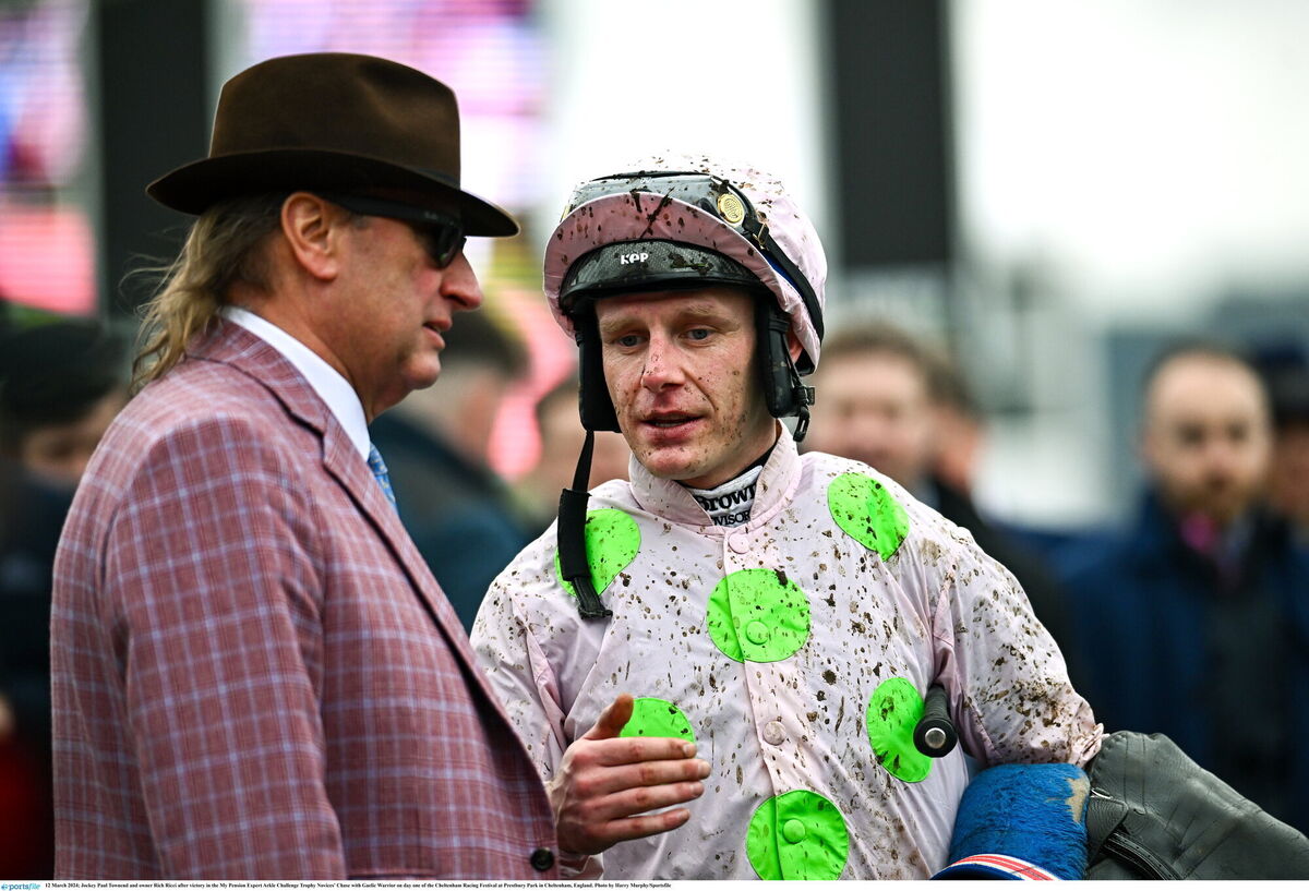 Jockey Paul Townend and owner Rich Ricci after Gaelic Warrior's victory in the Arkle Challenge Trophy Novices' Chase at Cheltenham. Picture: Harry Murphy/Sportsfile