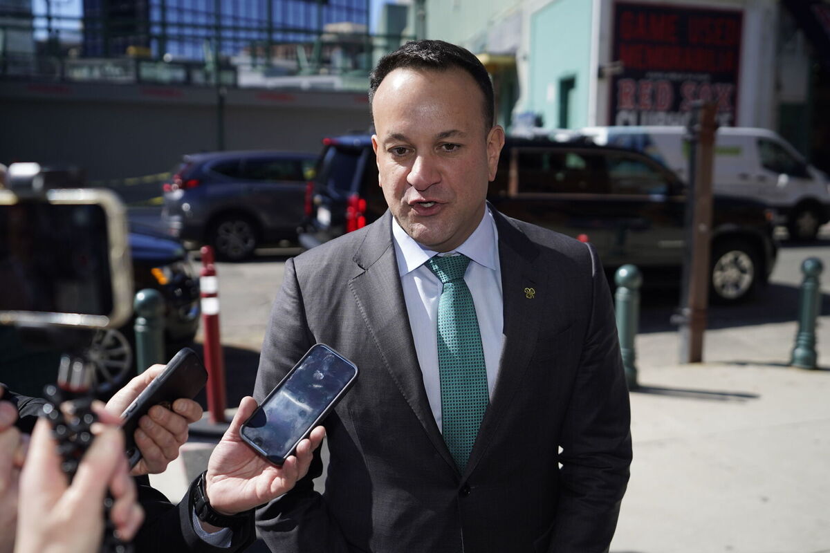 Taoiseach Leo Varadkar speaks to the media outside Fenway Park in Boston, Massachusetts. Picture: Niall Carson/PA Wire Taoiseach Leo Varadkar speaks to the media outside Fenway Park in Boston, Massachusetts. Picture: Niall Carson/PA Wire