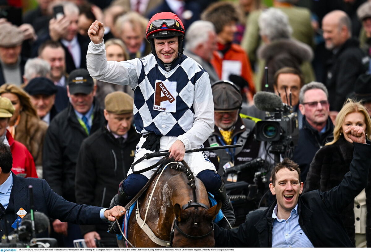 Jockey Paul Townend celebrates aboard Ballyburn Picture: Harry Murphy/Sportsfile