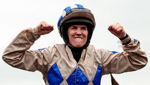 <p>Rachael Blackmore onboard Captain Guinness celebrates after winning the Queen Mother Champion Chase at Cheltenham. Picture: ©INPHO/Tom Maher</p>