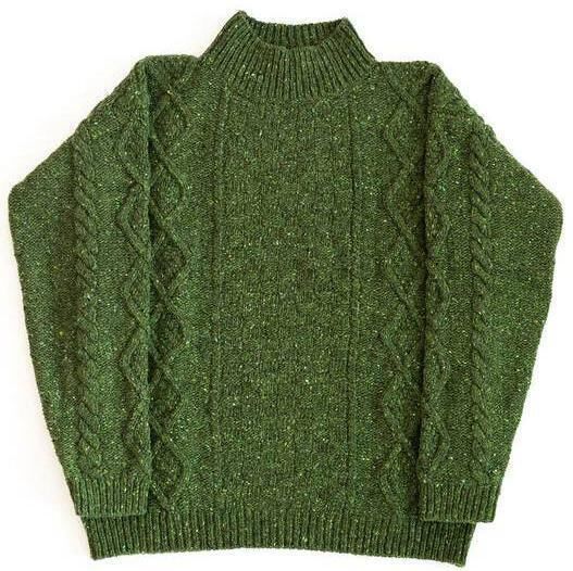 Moss Green Donegal Aran Jumper, Stable of Ireland, €220 Moss Green Donegal Aran Jumper, Stable of Ireland, €220