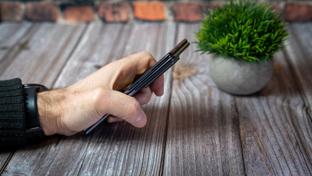 The Magic V2 is only 9.9mm thick when closed. Picture: Noel Campion.