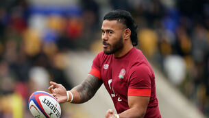 <p>England's Manu Tuilagi during a training session. Pic: Mike Egerton, PA Wire.</p>