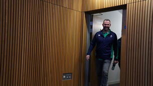 <p>150th YEAR: Andy Farrell, Ireland head coach before a press conference at the Aviva Stadium. Pic: Brian Lawless, PA Wire.</p>