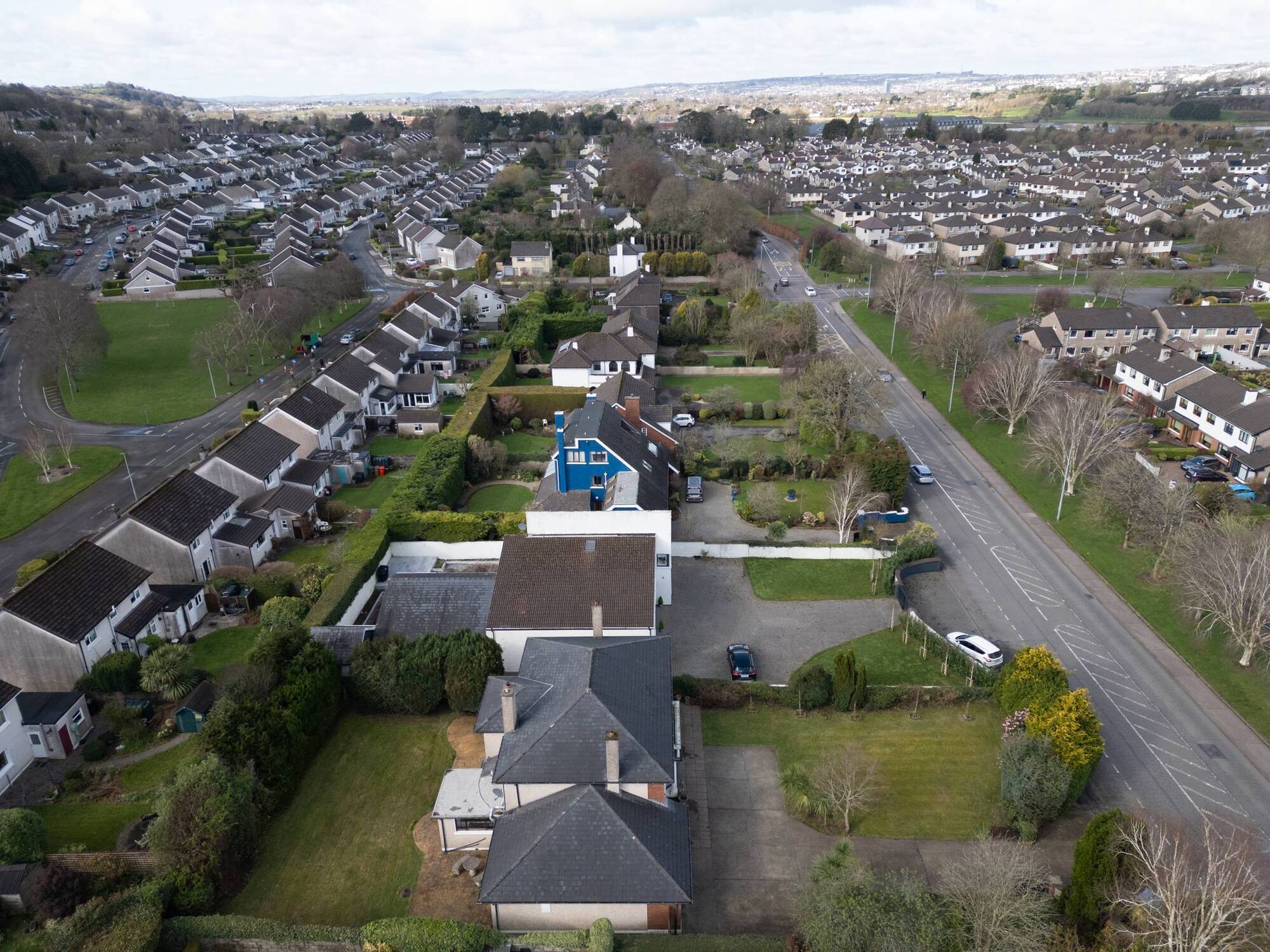  Rows upon roses? €1.2m Rosevalley House (very bottom of pic)  is among a handful of large Rochestown Road detacheds built on private sites in the 1980s