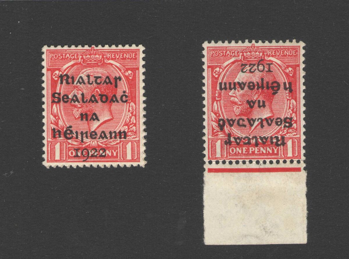 The first Irish postage stamps - overprinted British stock