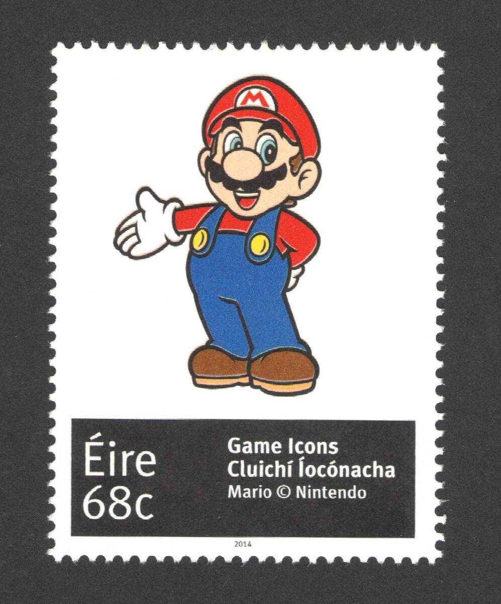 Brooklyn's finest, plumber and princess-rescuer Super Mario, featured on a 2014 Irish stamp