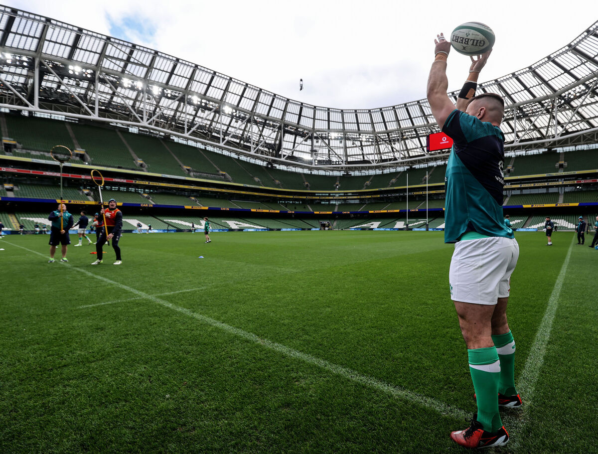 Ronan Kelleher during the captain's run. Ronan Kelleher during the captain's run.