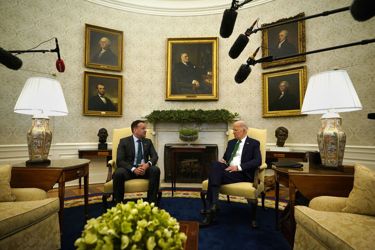 Turning to Ireland, Joe Biden said both nations are "united by history, heritage and hope" and he has "never been so optimistic". Picture: Niall Carson/PA Wire
