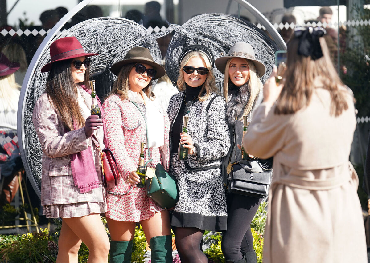 Racegoers enjoying day four of the 2024 Cheltenham Festival. Picture: Mike Egerton/PAÂ Racegoers enjoying day four of the 2024 Cheltenham Festival. Picture: Mike Egerton/PAÂ