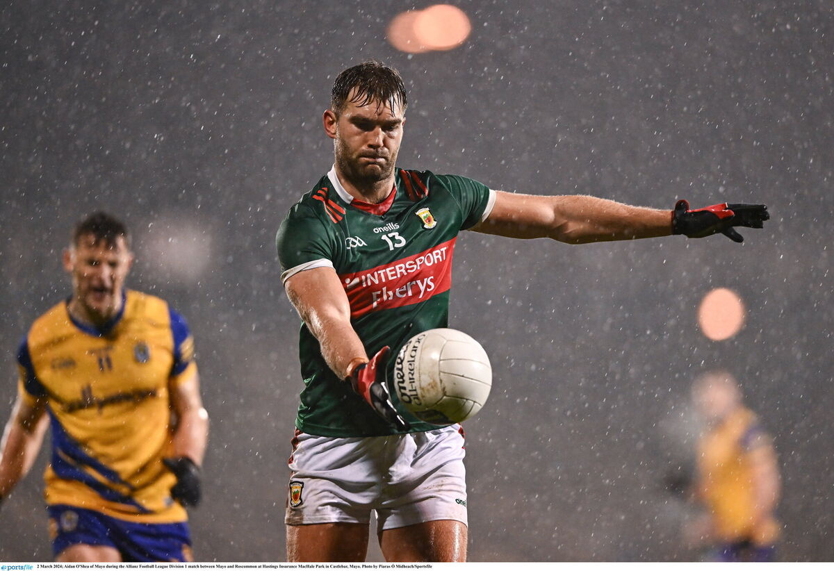 Aidan O'Shea of Mayo during the Allianz Football League Division 1 match against Roscommon. Picture: Piaras Ó Mídheach/Sportsfile