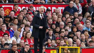 <p>Erik ten Hag’s Manchester United beat Liverpool in dramatic fashion (Martin Rickett/PA)</p>