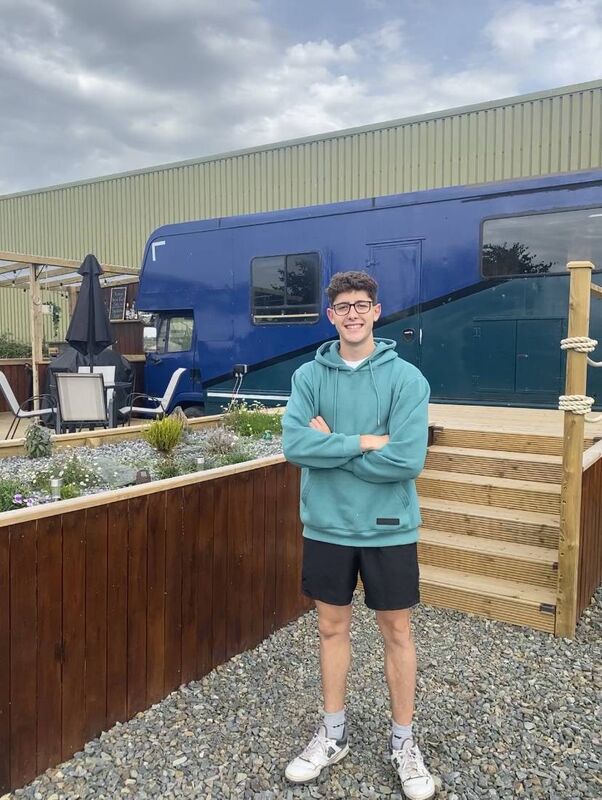Jamie Duff converted a horse truck into a cosy tiny home in Ashbourne, County Meath